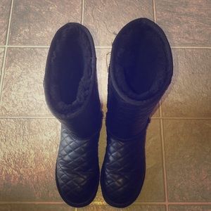 Tall quilted leather UGGs